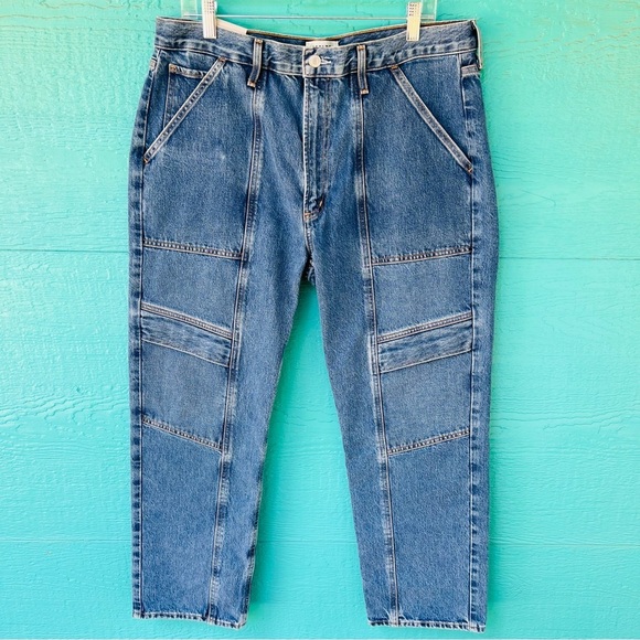 AGOLDE COOPER WIDE LEG CARGO JEANS SIZE 33 NWT Retail $285 - Picture 3 of 11